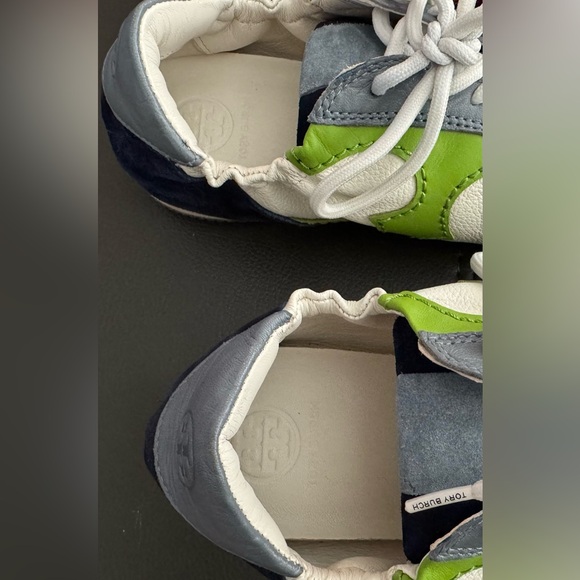 Tory Burch New Ivory/ Greenery Leather Sneakers - Picture 5 of 5